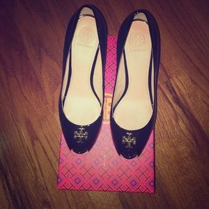 Tory Burch Jade Peep Toe Wedge